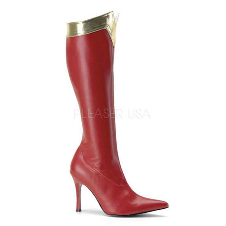 Red Gold Metallic Super Hero Boots
