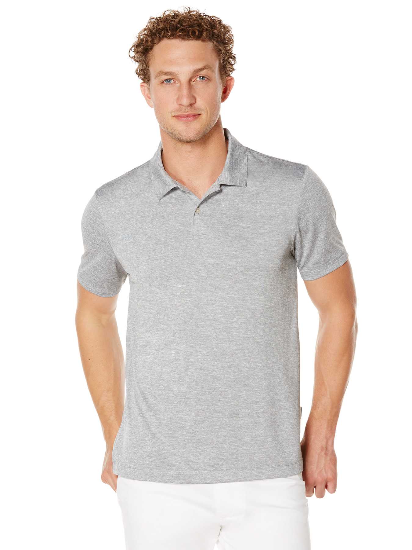 Perry Ellis Short Sleeve Heathered Polo