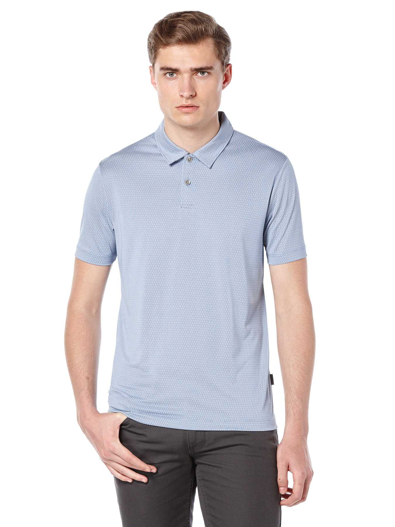 Perry Ellis Short Sleeve Jacquard Polo