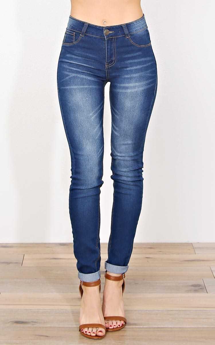 Paris Blues Alisha High Rise Skinny Jeans - Med Wash in Size 5 by Styles For Less