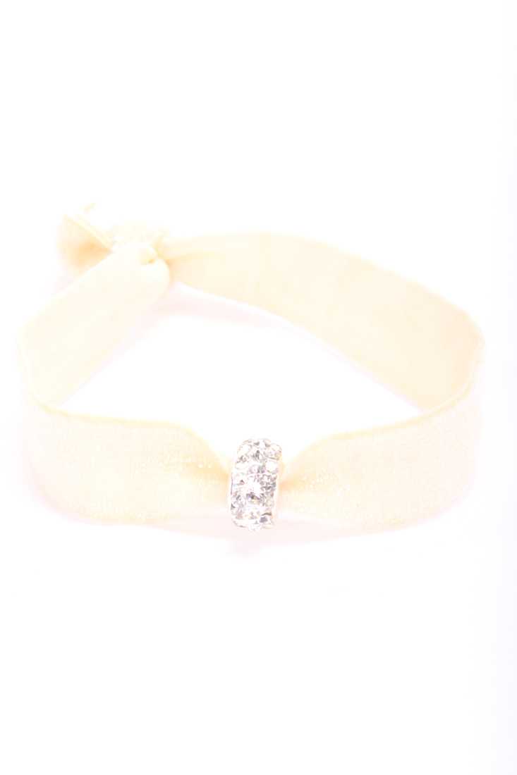Peach Glitter Band Diamond Gemstone Accent Bracelet