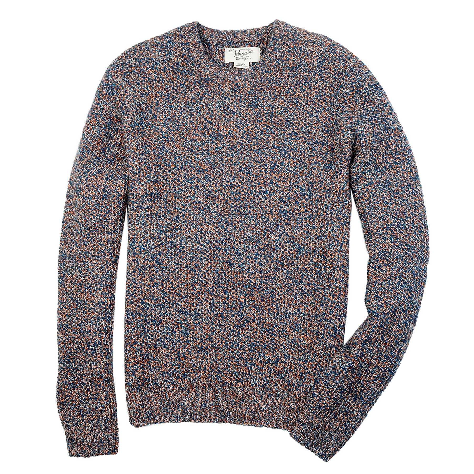 Original Penguin MERINO BLEND TWISTED YARN CREW SWEATER