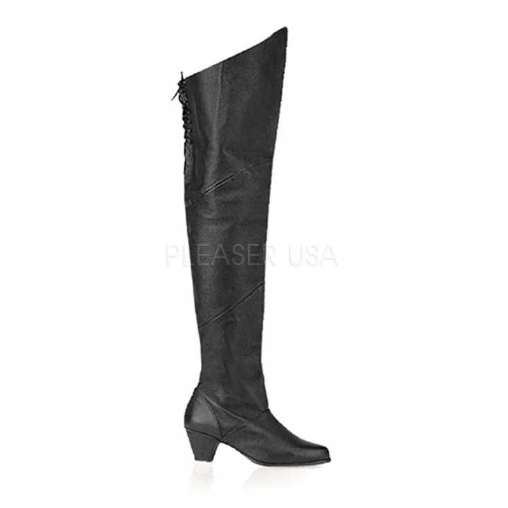 Black Leather thigh High Boots