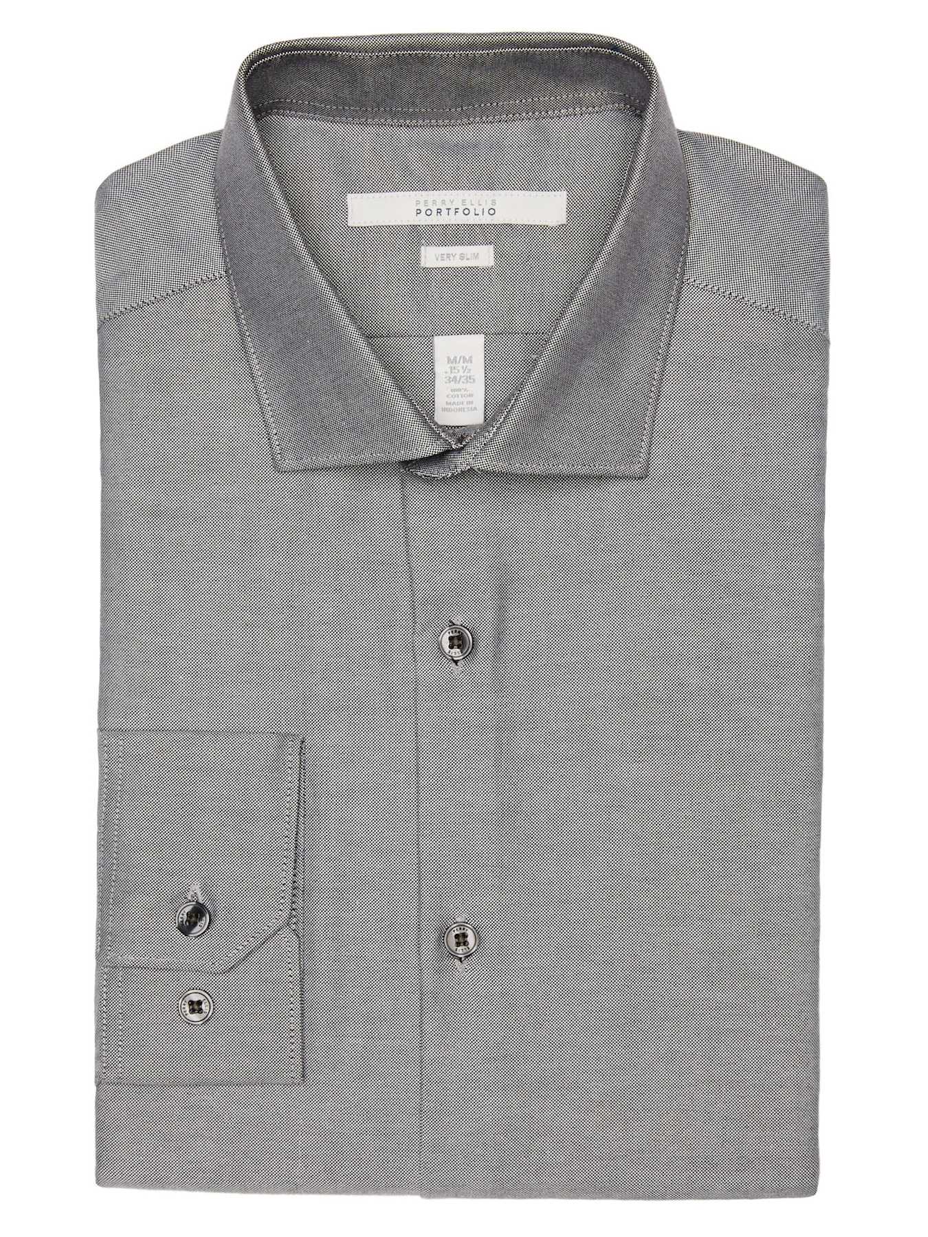 Perry Ellis Very Slim Solid Iridescent Dress Shirt