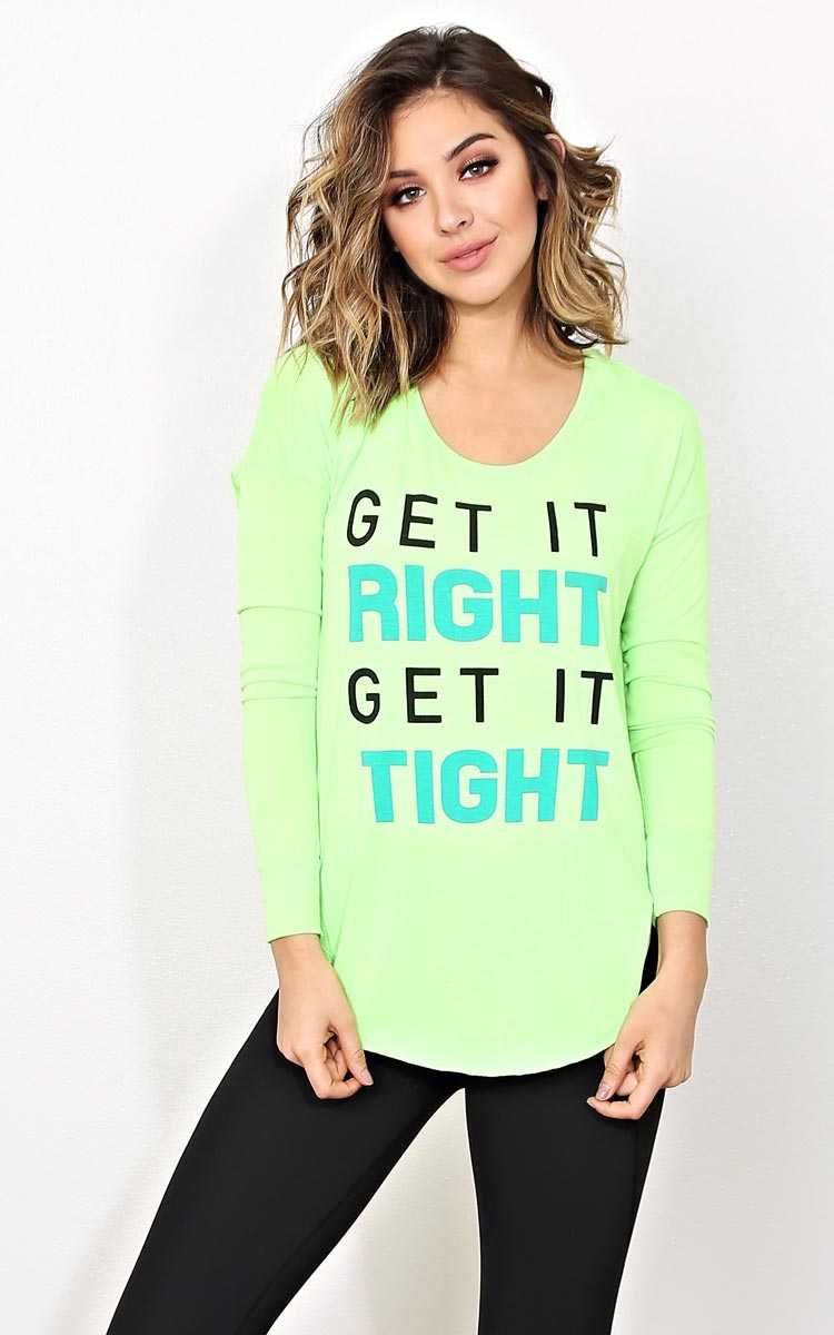 GET IT RIGHT Knit Top - LGE - Lime in Size Large by Styles For Less