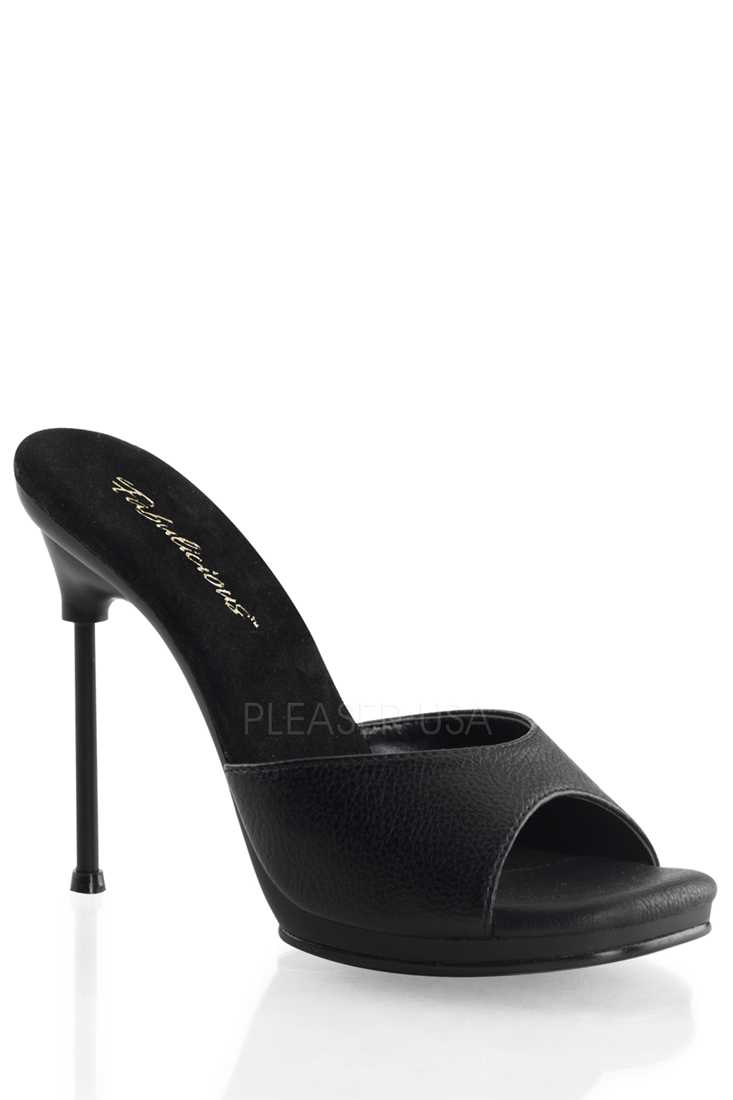 Black Matte Stiletto Mini Platform High Heels