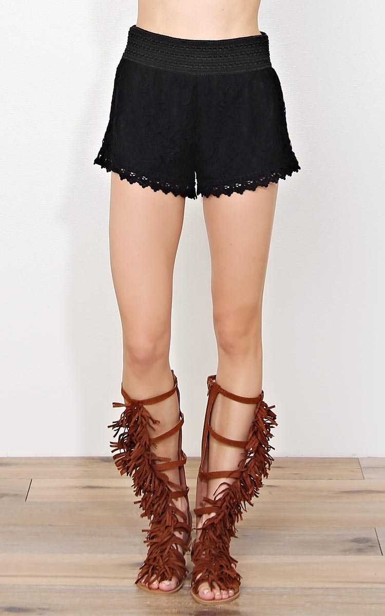 Napa Crochet Knit Shorts - MED - in Size Medium by Styles For Less