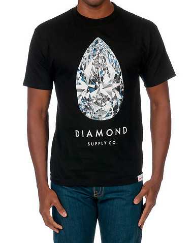 DIAMOND SUPPLY COMPANY MENS Black Clothing / Tops S