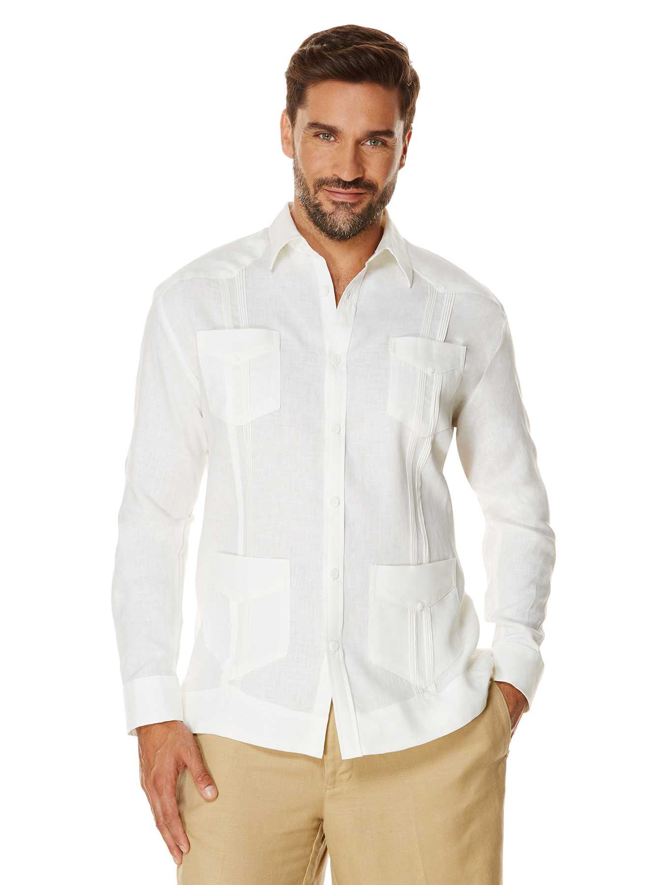 Cubavera 100% Linen Long Sleeve Classic Guayabera