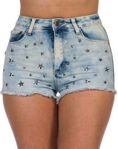 ESSENTIALS WOMENS Blue Clothing / Denim Shorts 5