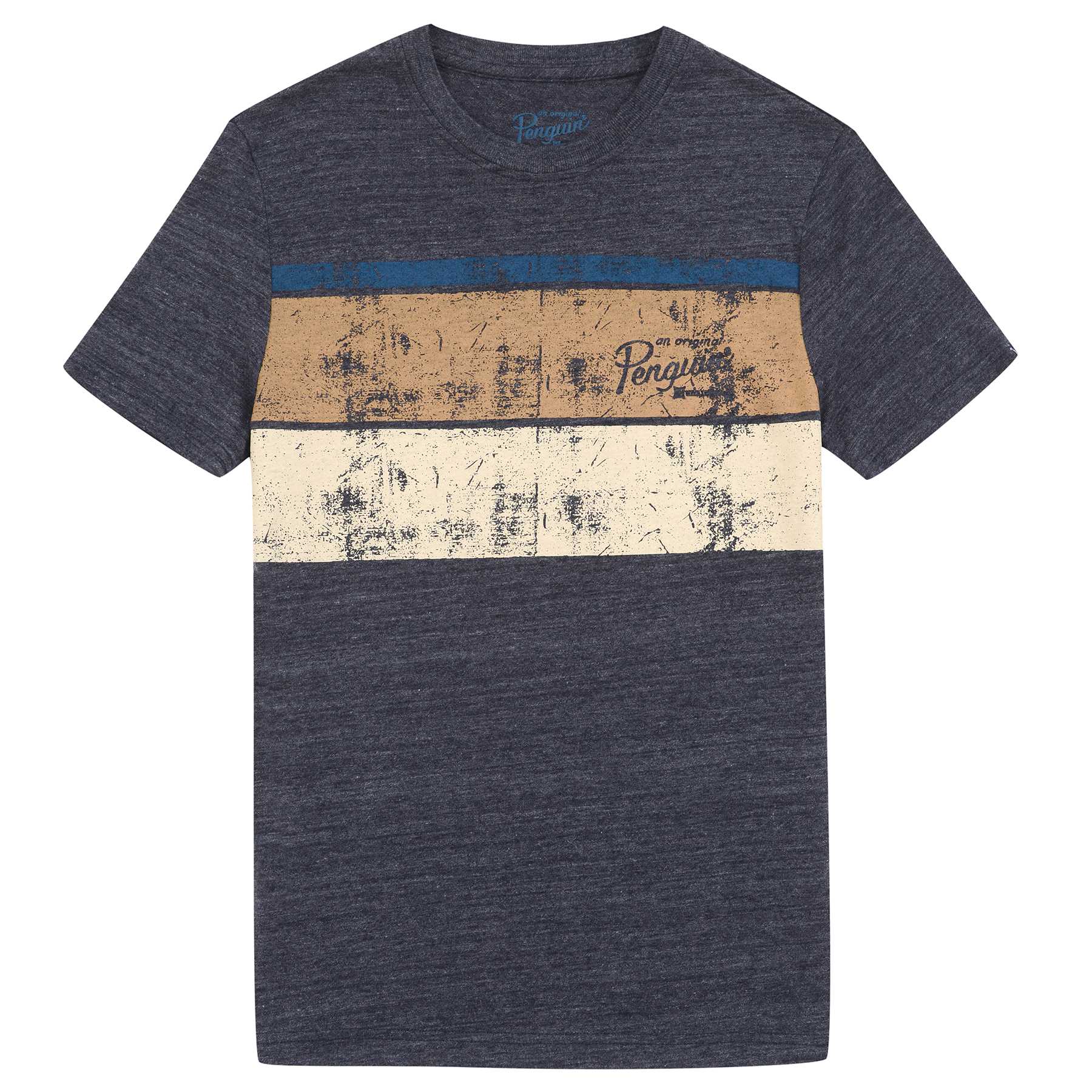 Original Penguin DISTRESSED STRIPE LOGO TEE