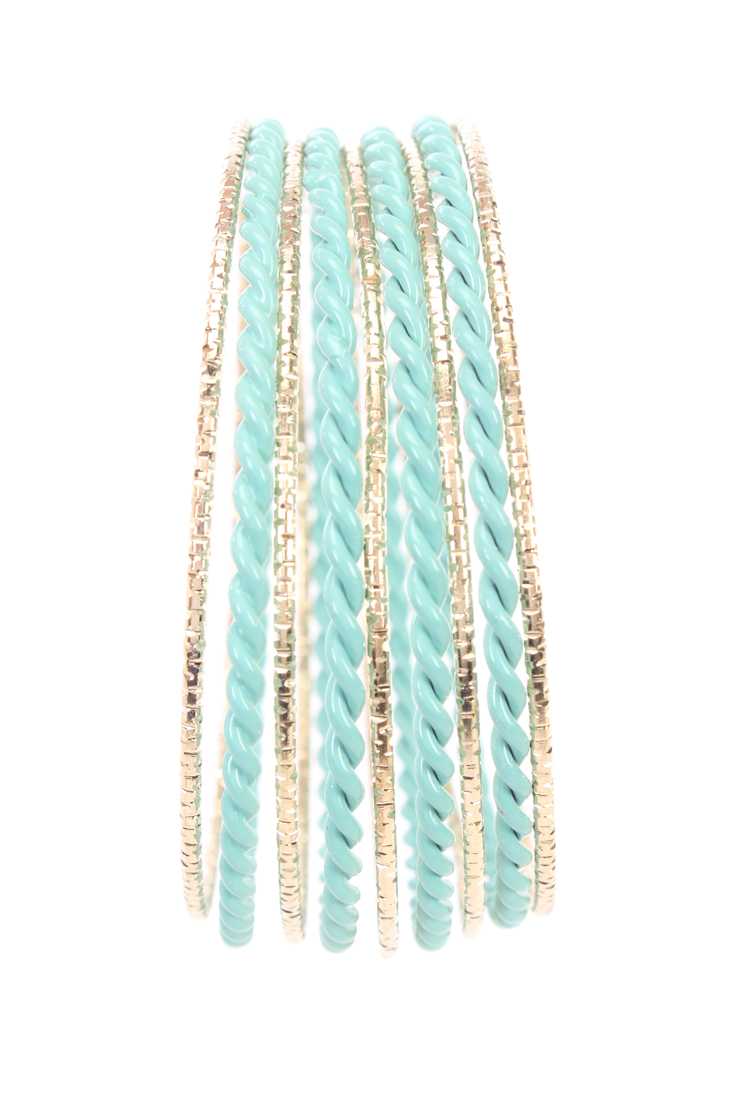 Mint Gold Two Toned Detailed Sexy Summer Bracelets