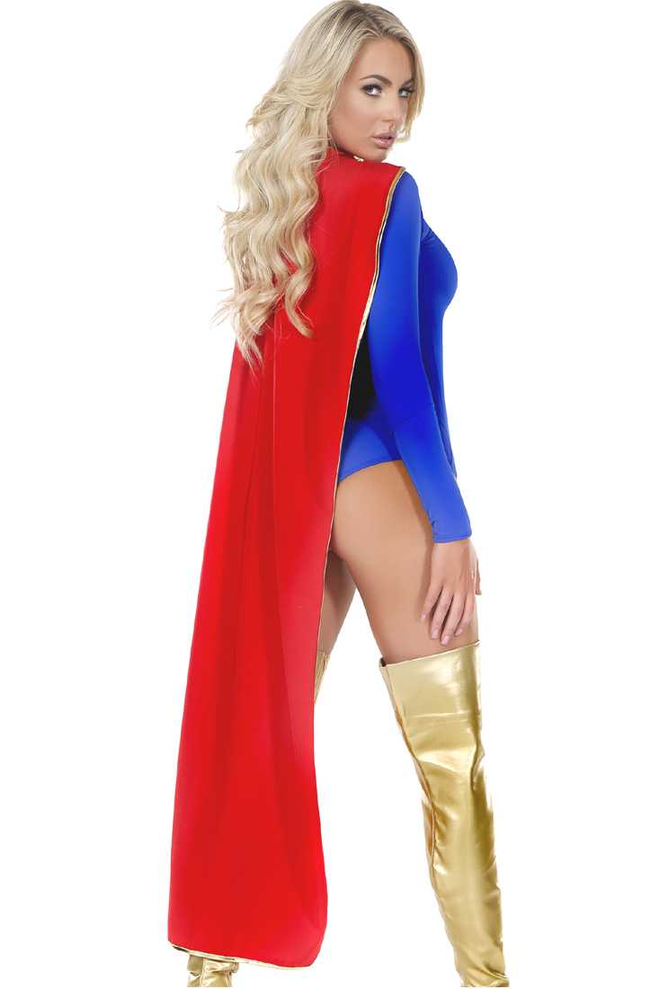 Red Metallic Superhero Cape Costume Accessory