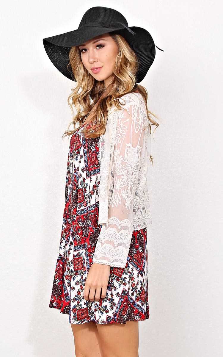 Our Story Floral Mesh Wrap - N/S - Ivry/Natrl by Styles For Less