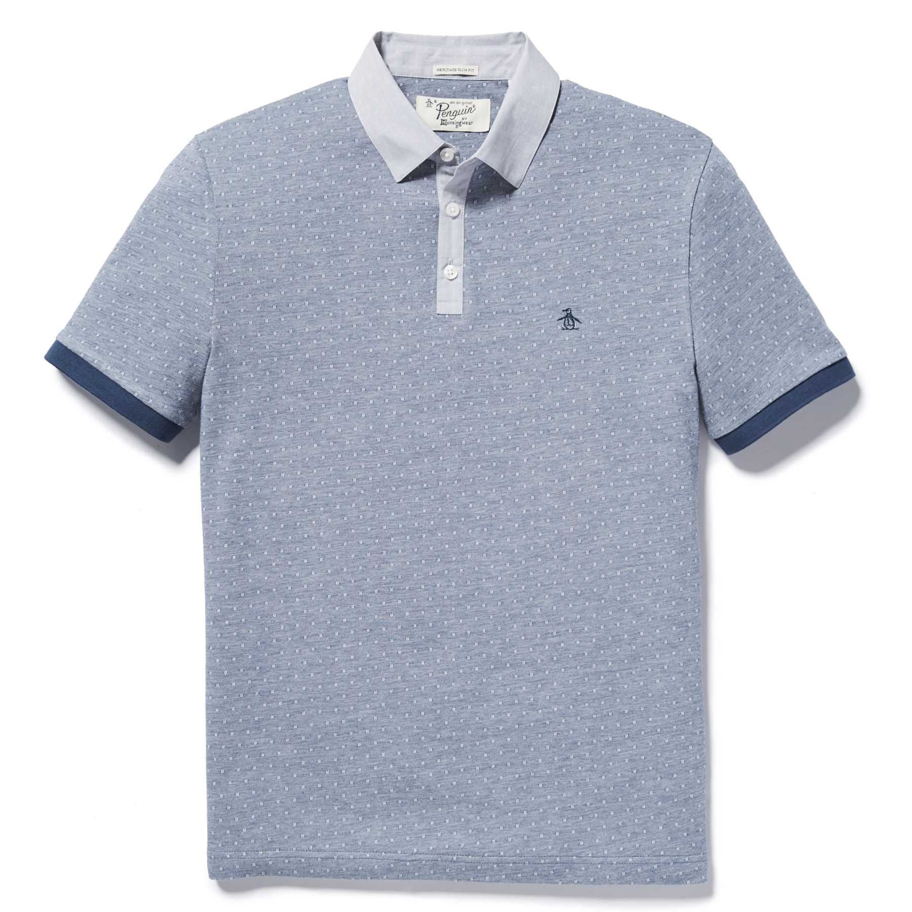 Original Penguin DOBBY JACQUARD WOVEN COLLAR POLO