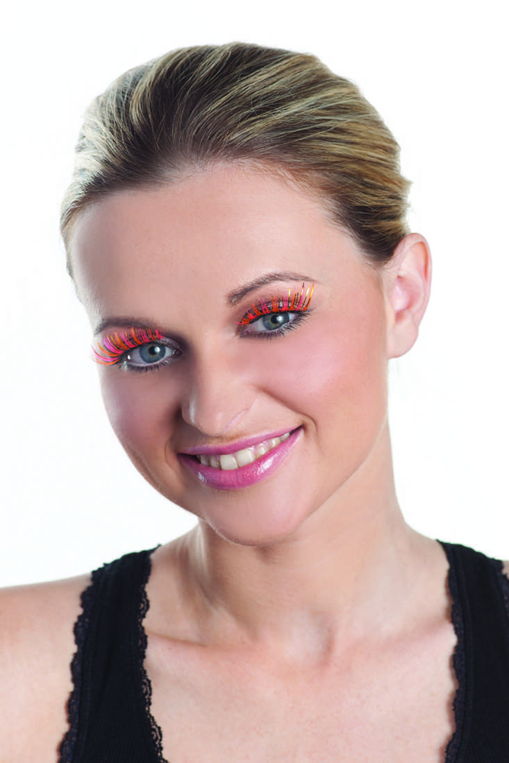 Orange Burst Metallic Sexy Ravewear Faux Eyelashes