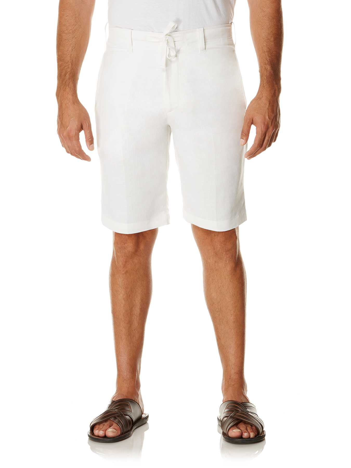 Cubavera Linen Flat Front Drawstring Short
