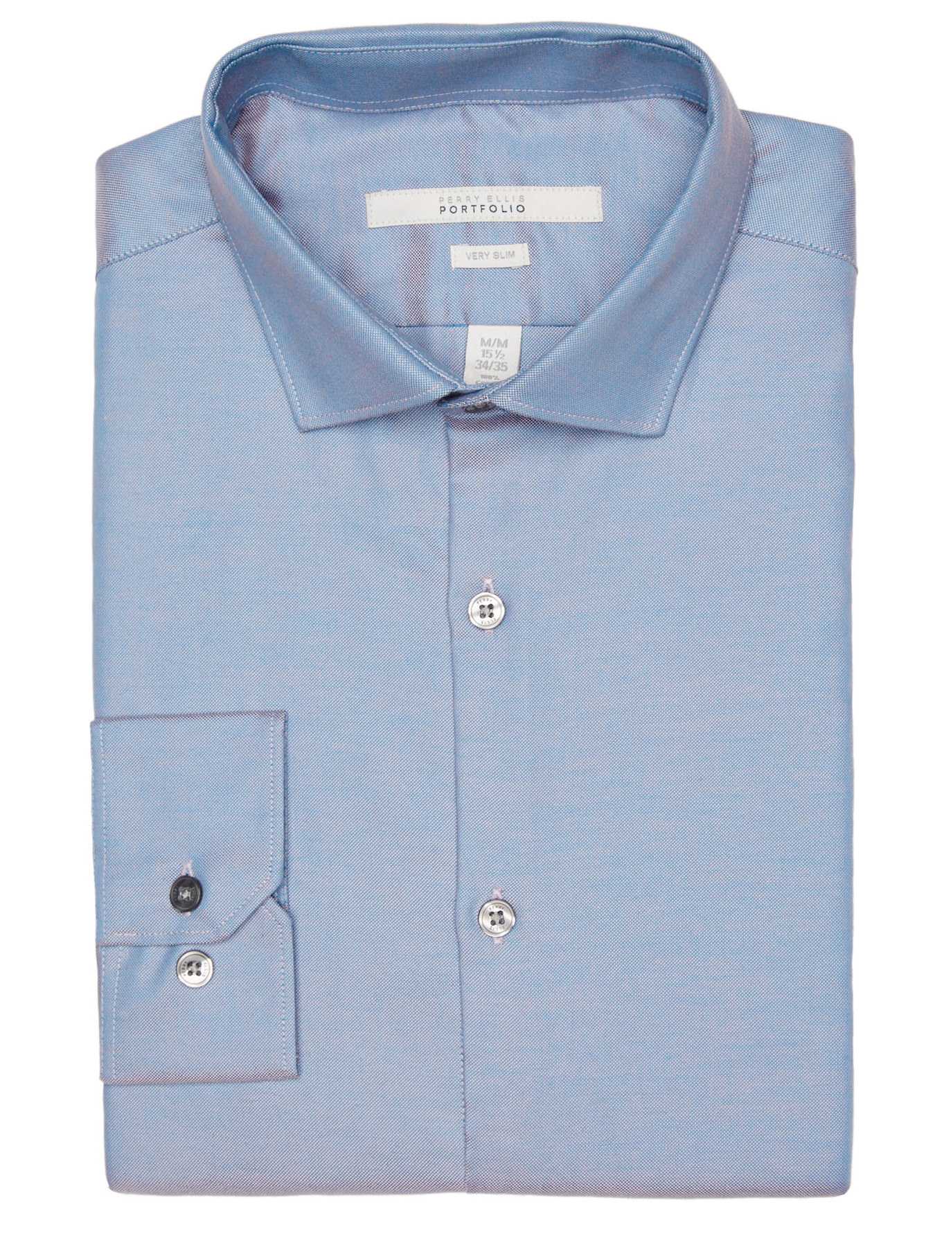 Perry Ellis Very Slim Solid Iridescent Dress Shirt