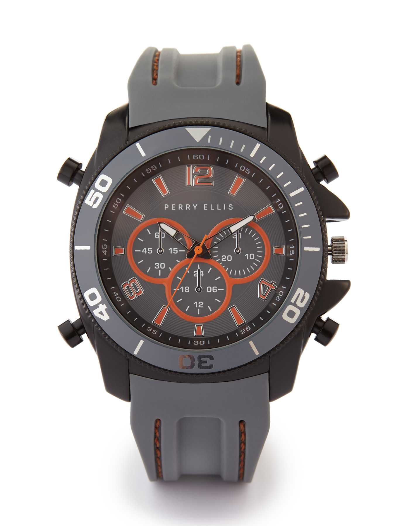 Perry Ellis Grey Silicone Watch