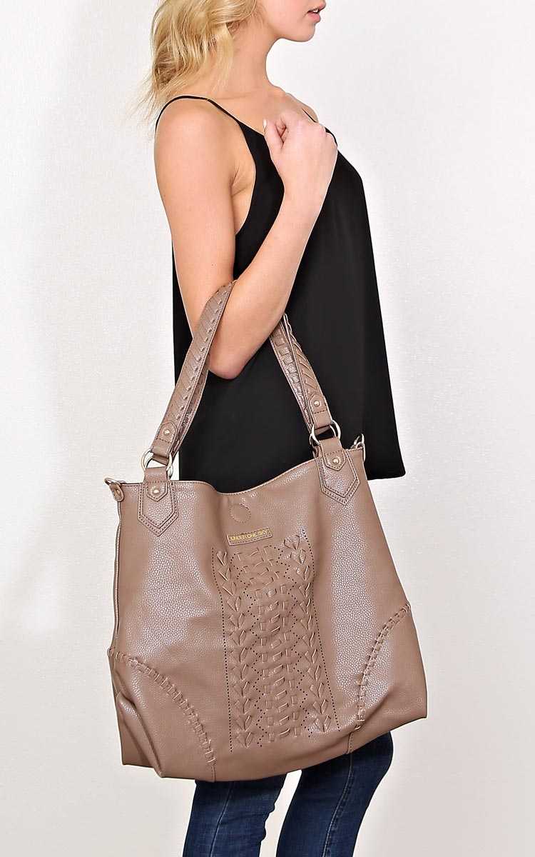Take a Trip Faux Leather Tote - N/S - Beige by Styles For Less