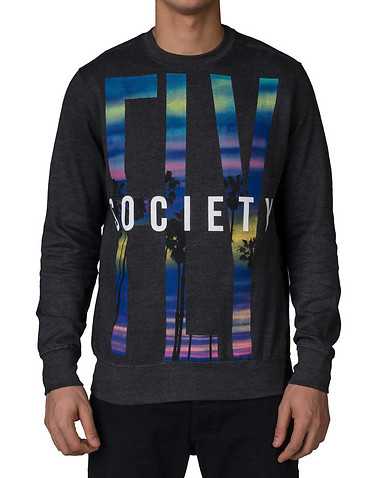 FLY SOCIETY MENS Dark Grey Clothing / Sweatshirts