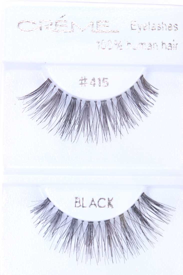 Black Full Lengthening Glamour Human Hair Eyelashes