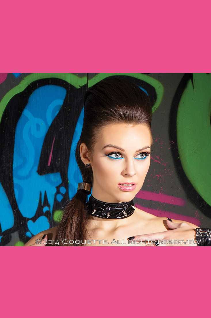 Black Versatile Garter Spike Choker Necklace