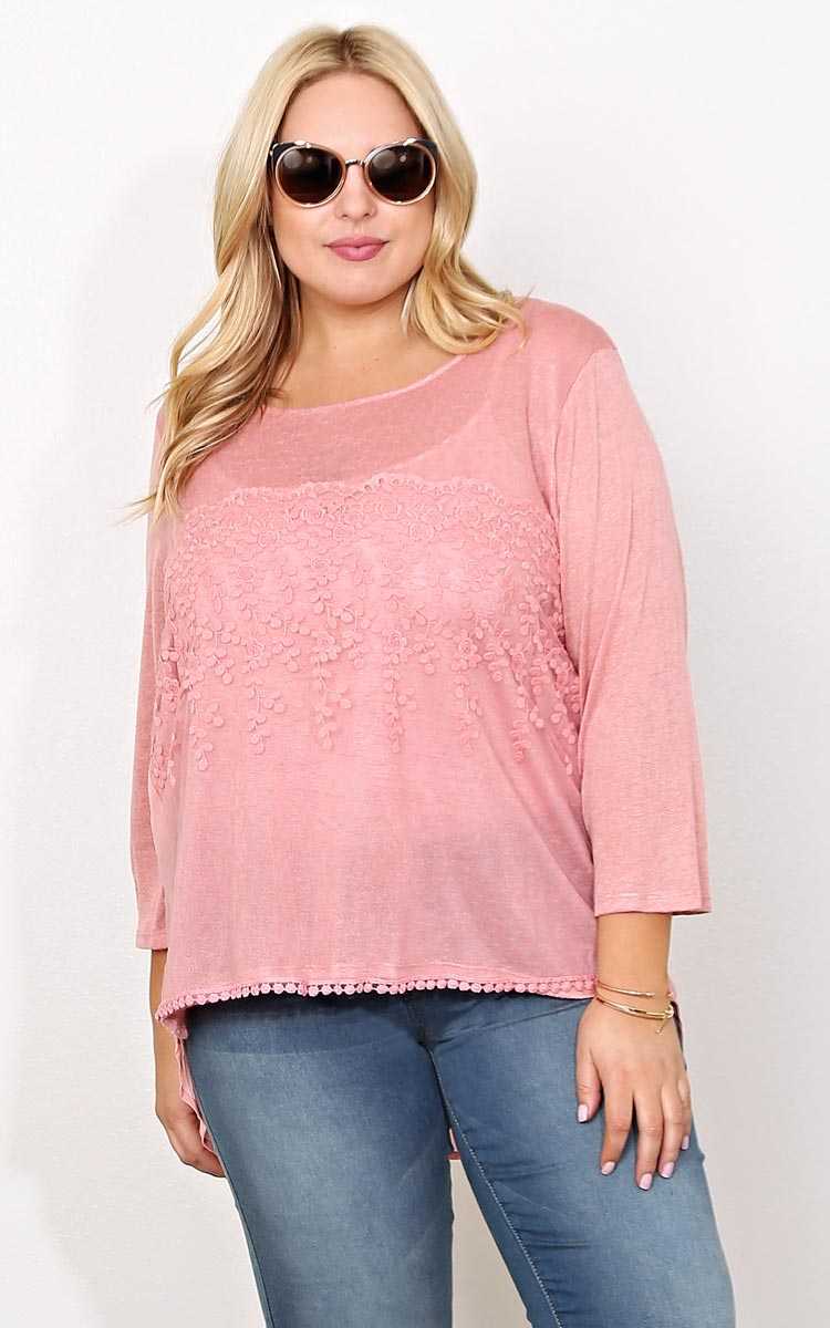 Plus Size Something Special Knit Top - Blush in Size by Styles For Less