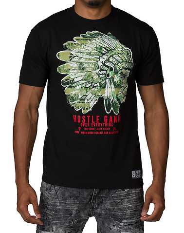 HUSTLE GANG MENS Black Clothing / Tops