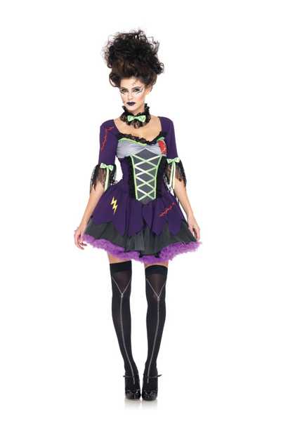 Purple 3 PC Frankies Bride Costume