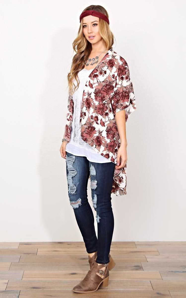 Megara Floral Woven Wrap - - Ivry/Natrl in Size by Styles For Less