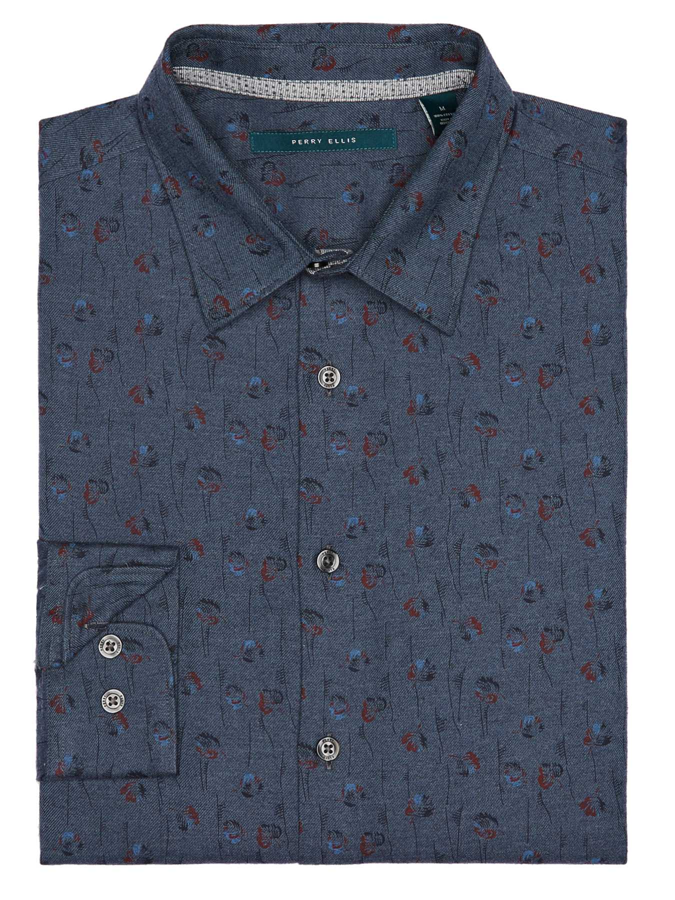Perry Ellis Exclusive Heather Floral Print Shirt