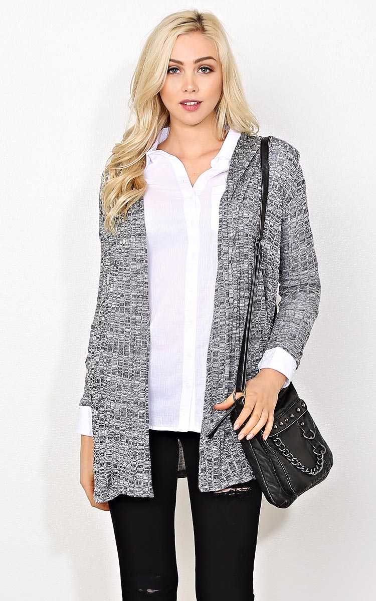 Chill Out Rib Knit Wrap - - Grey in Size by Styles For Less