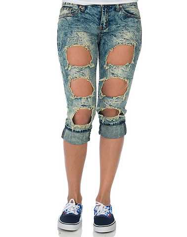 ESSENTIALS WOMENS Blue Clothing / Denim Shorts 5