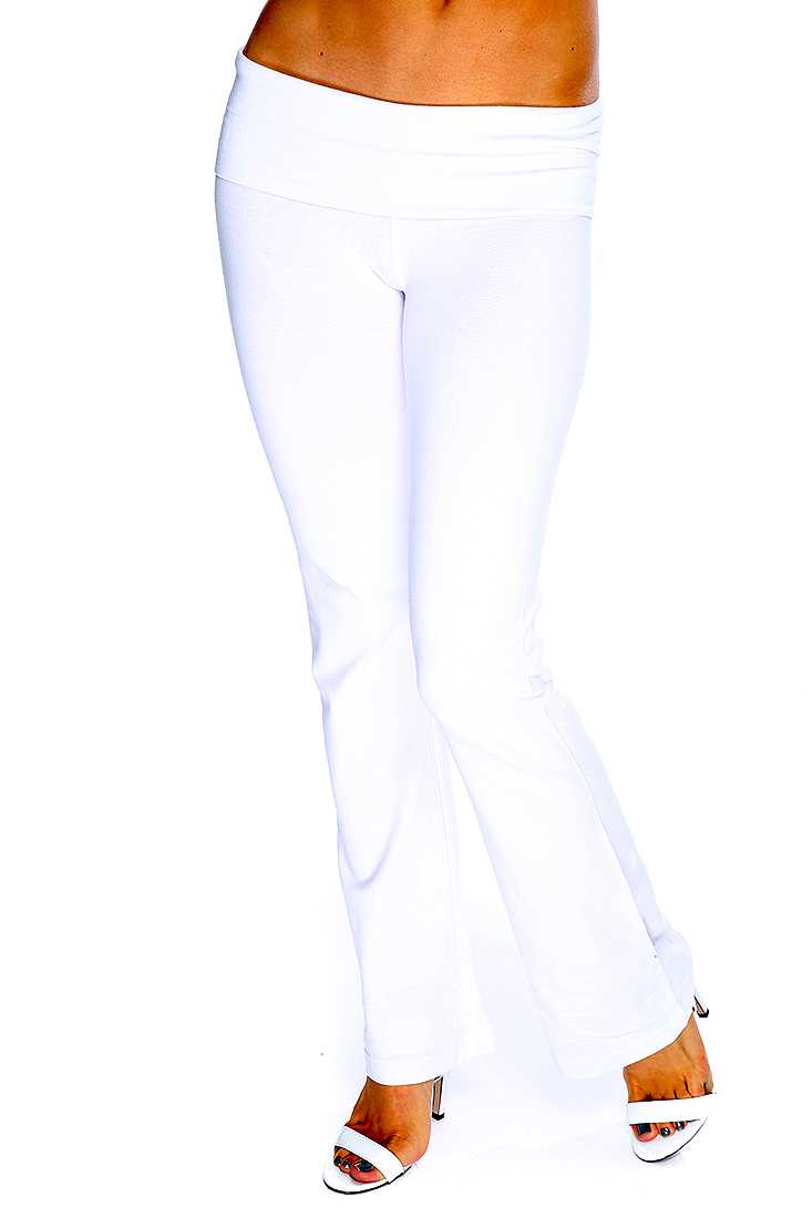White Comfy Stretchy Fit Yoga Pants