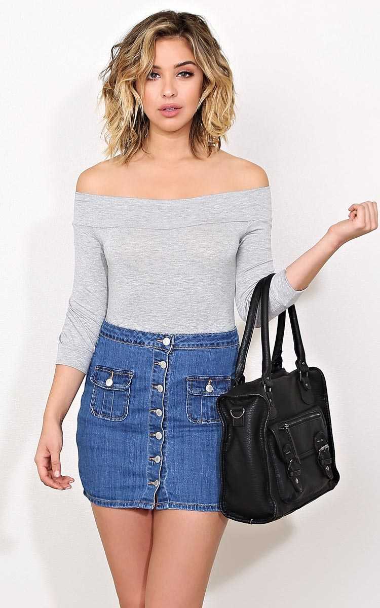 Walk Through The Park Knit Top - - Heather in Size by Styles For Less
