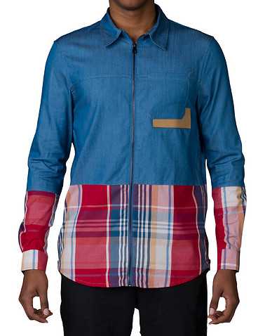 HUDSON OUTERWEAR MENS Blue Clothing / Button Down Shirts L