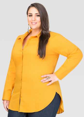 Long Button Front Shirt