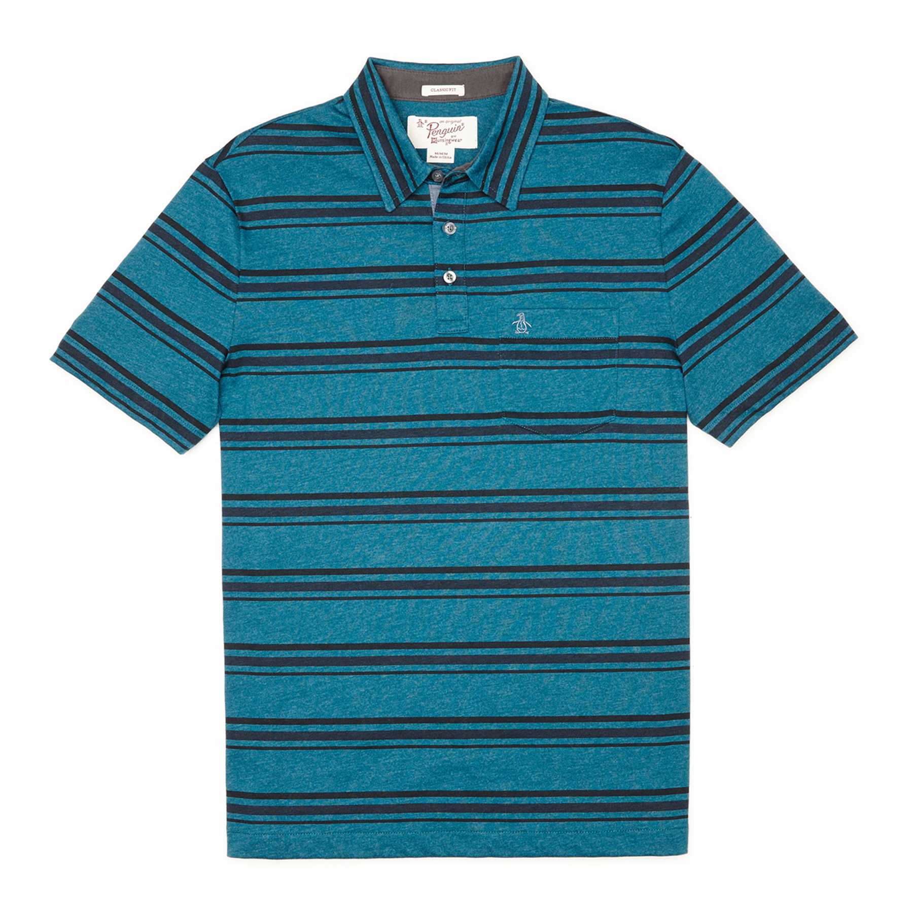 Original Penguin STRIPE HEATHERED POLO