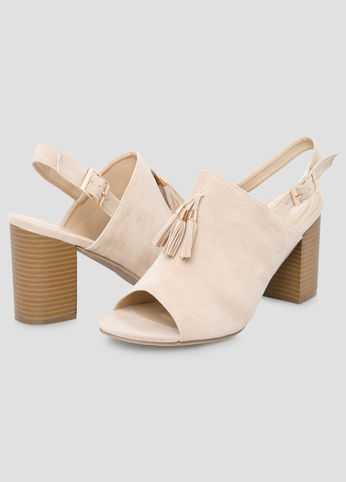 Block Heel Mule Sandal - Wide Width