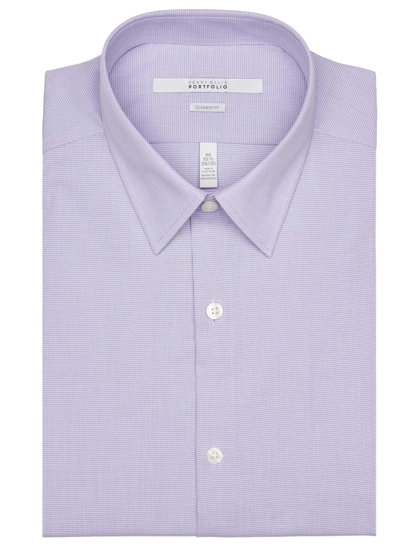 Perry Ellis Classic Fit Houndstooth Dress Shirt