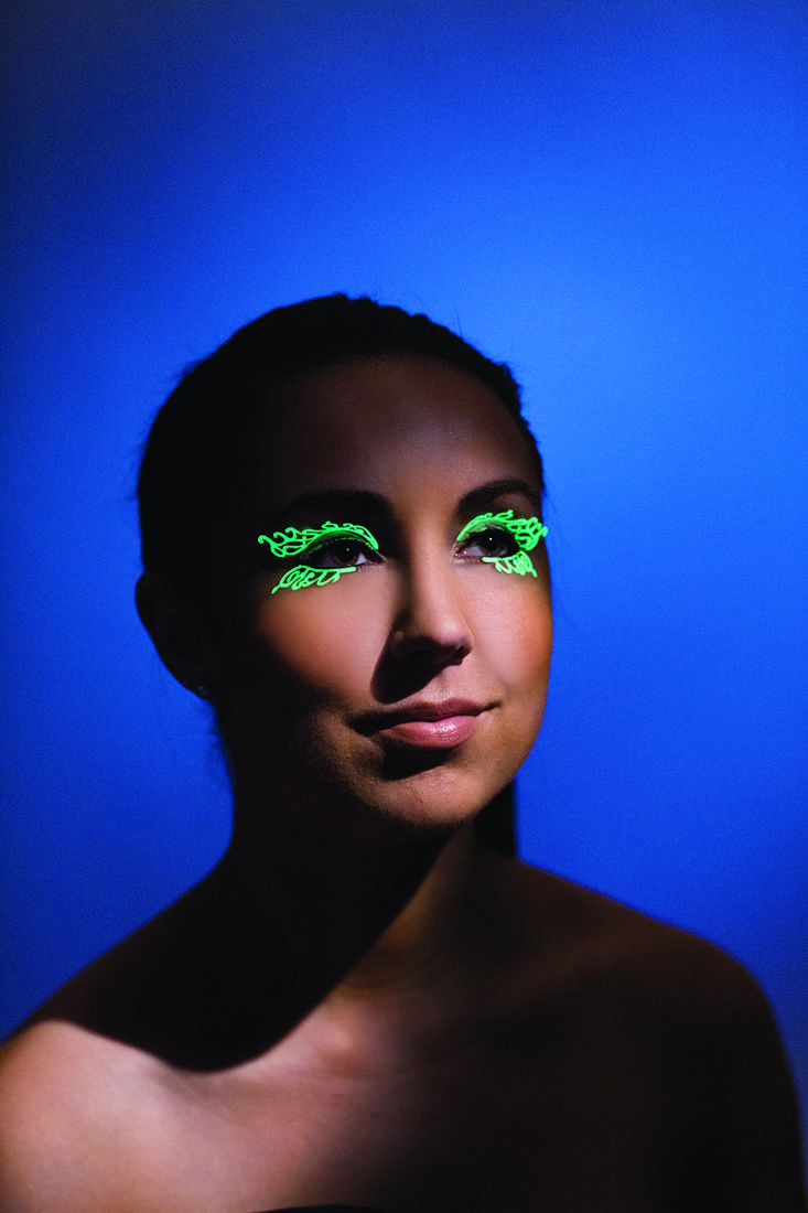 Glow In The Dark Double Swirl Cut Out Sexy Ravewear Eyelashes