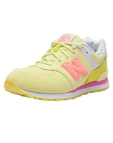 NEW BALANCE GIRLS Yellow Footwear / Sneakers
