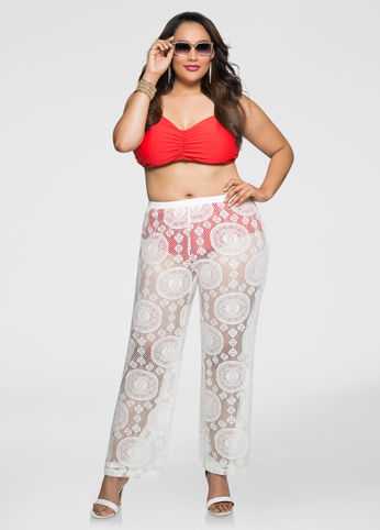 Swim Cover-Up Lace Pull On Pant