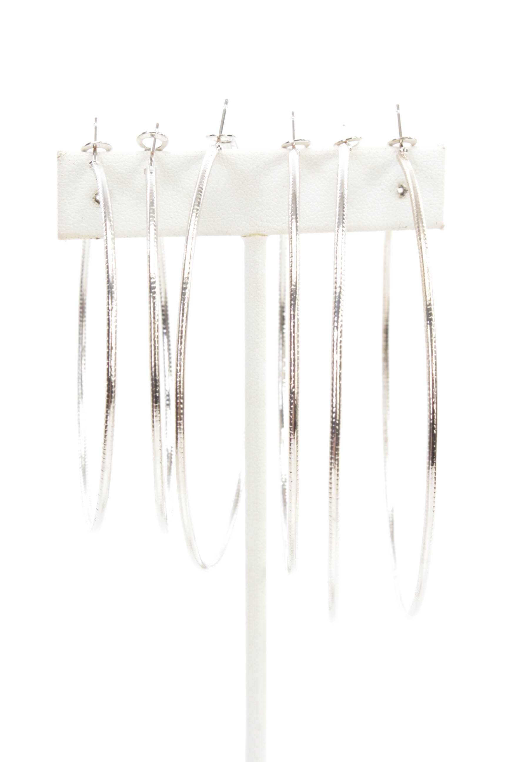 Silver Hoop Set