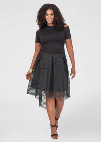Hi-Lo Fishnet Skirt