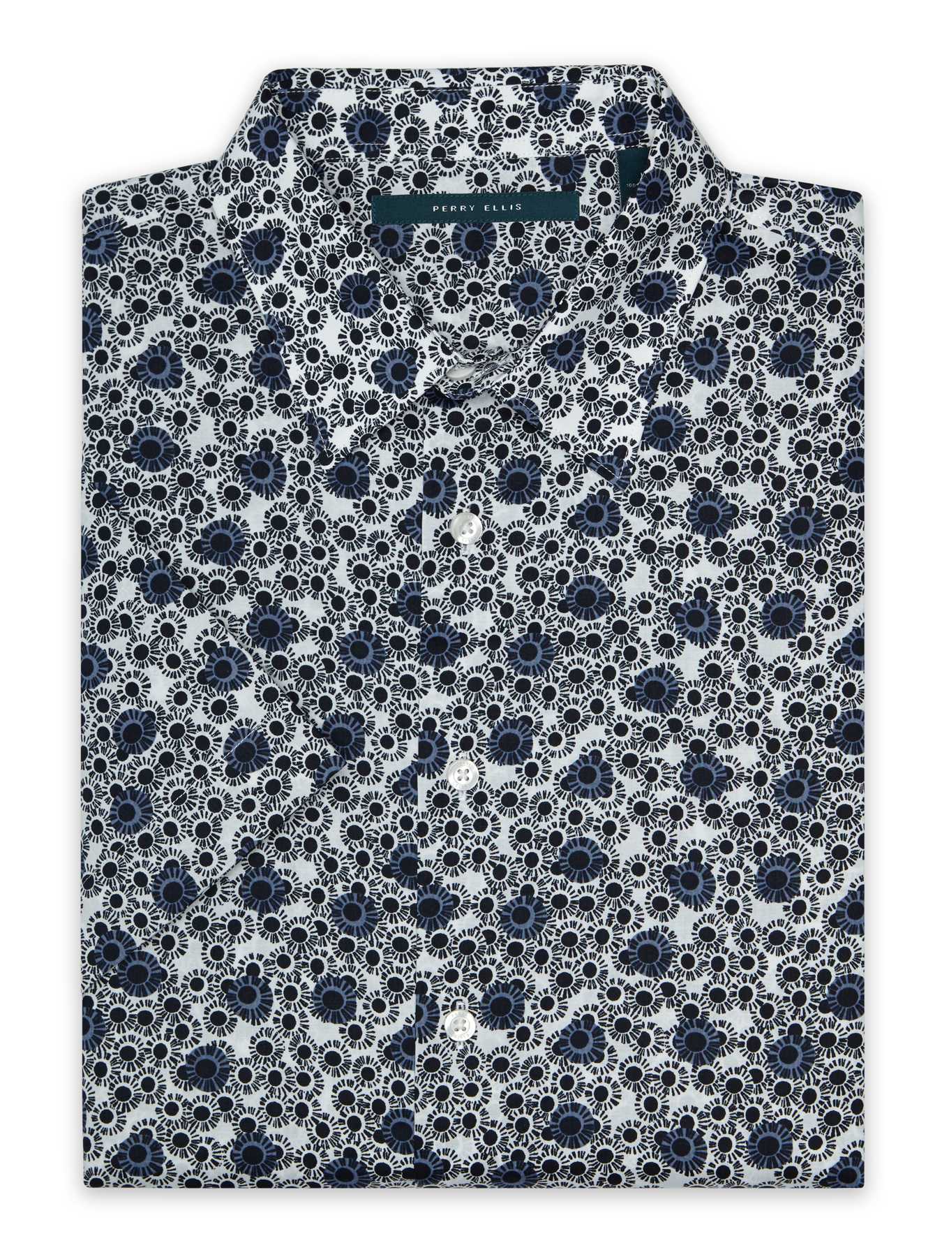 Perry Ellis Big and Tall Short Sleeve Flower Shirt