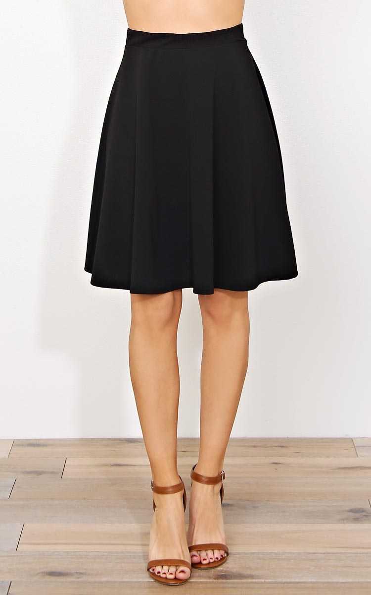Essential Textured Skater Skirt - - in Size by Styles For Less