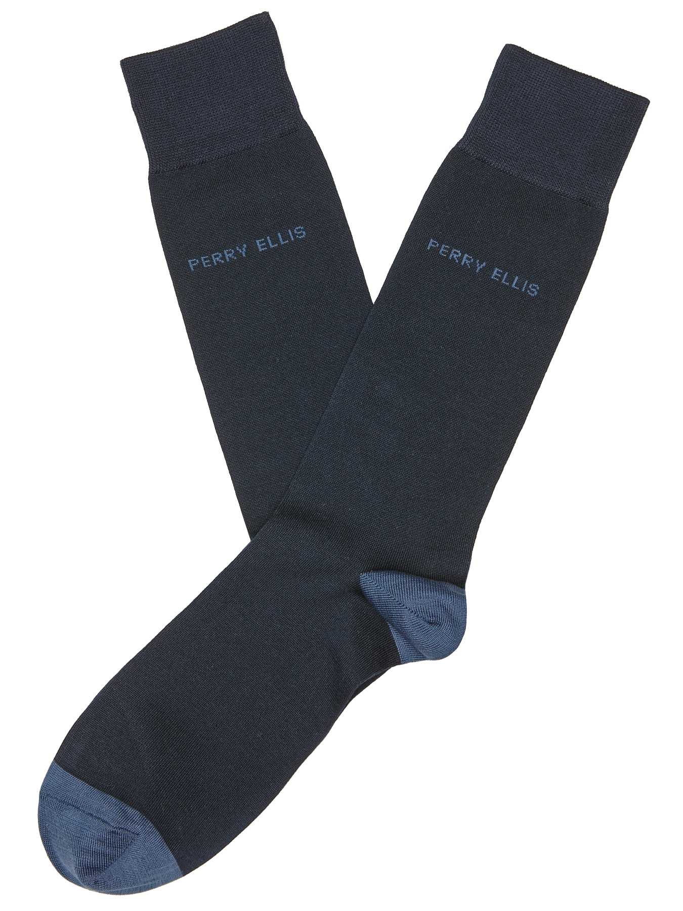 Perry Ellis Flat Logo Mercerized Cotton Sock
