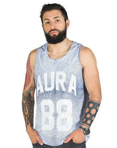 AURA GOLD MENS Silver Clothing / Tank Tops XL